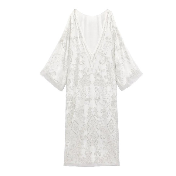 Zara Embroidered Beaded Tunic Dress - Picture 10 of 16